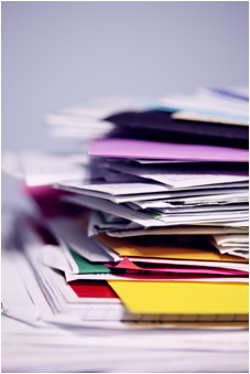 Envelopes on a table.