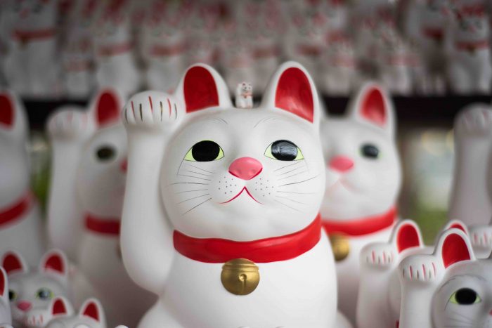 A lucky cat, symbolising value. Write your content "for what it's worth"