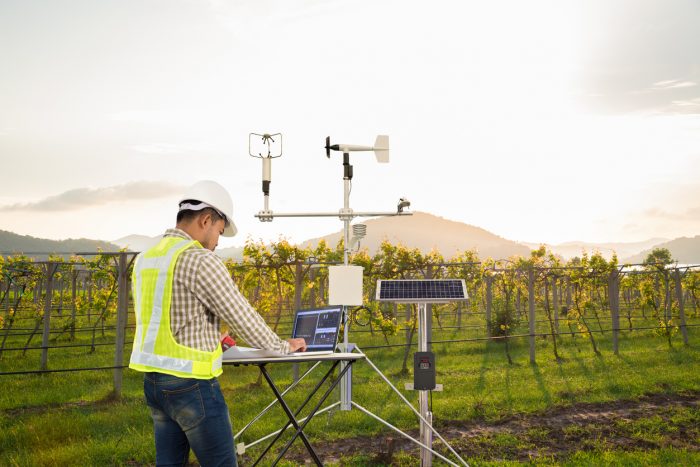 A researcher out in the field gathering data for his research report, symbolising Typeset's research report proofreading service.