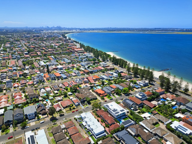 An aerial view of suburban Perth.